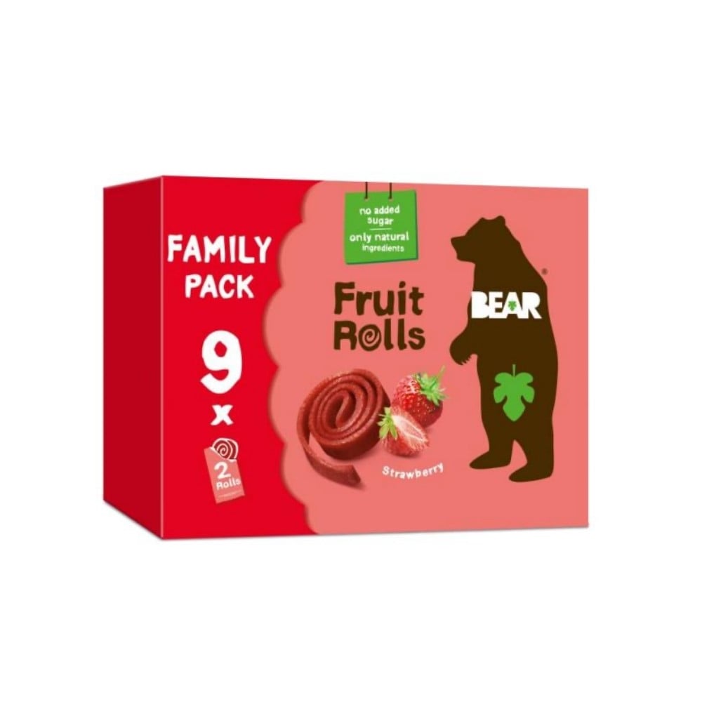 Bear Fruit Rolls Strawberry Family Pack 